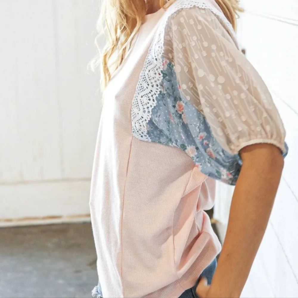 💜 New Cute Crochet Sleeve Top - Picture 3 of 4